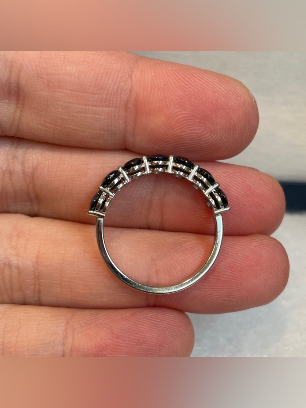 Ferkos Jewelry 14K White Gold Sapphire Ring - Picture 7 of 8